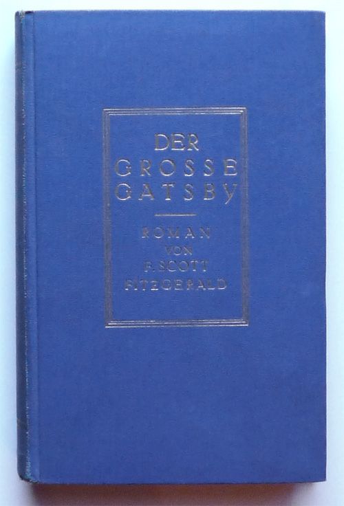 Foto vom Umschlag der Deutschen Erstausgabe von "Der große Gatsby", Knaur, Berlin 1928