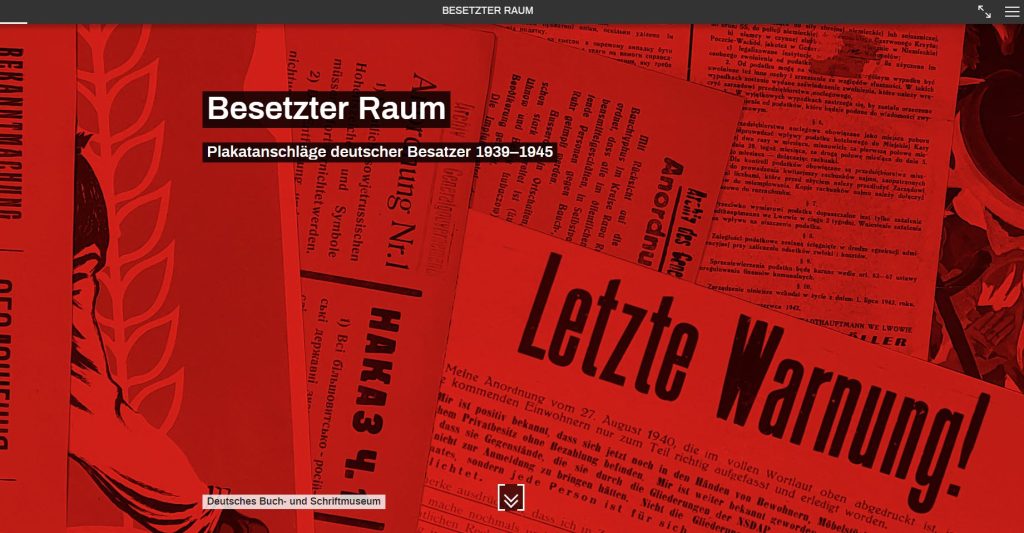 Abbildung der virtuellen Ausstellung Besetzter Raum - Plakatanschläge deutscher Besatzer 1939-1945