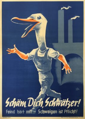 Plakat "Schäm Dich, Schwätzer!"